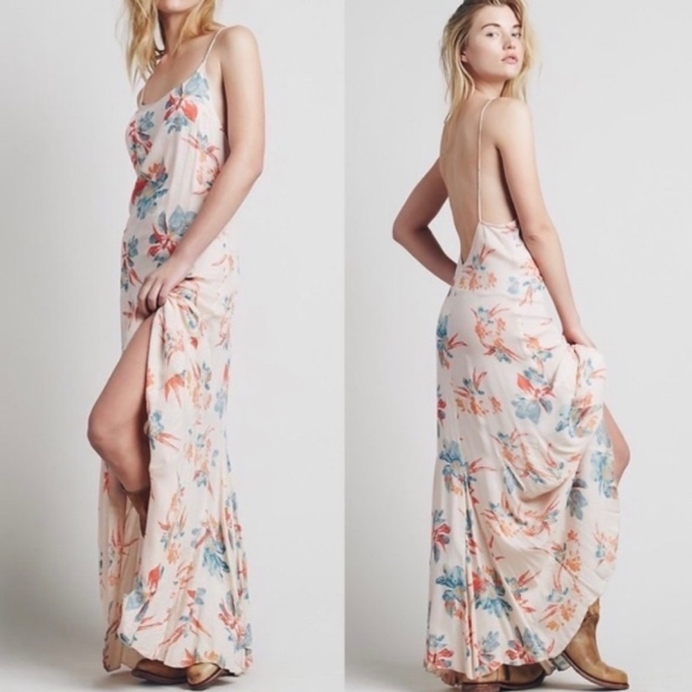 Free People Star Chasing Slip in Hibiscus Combo